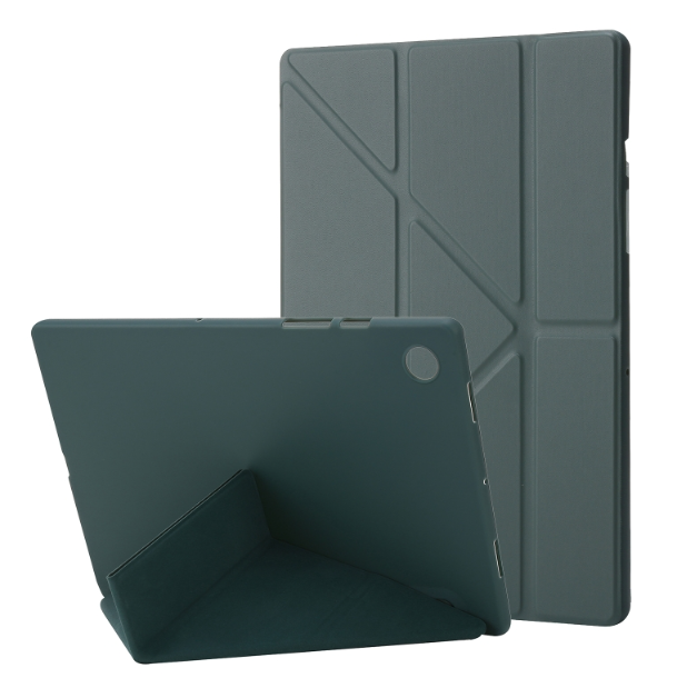TPU Deformation Multi-Fold Leather Tablet Case Deep Green - For Samsung Galaxy Tab A9 - MosAccessories