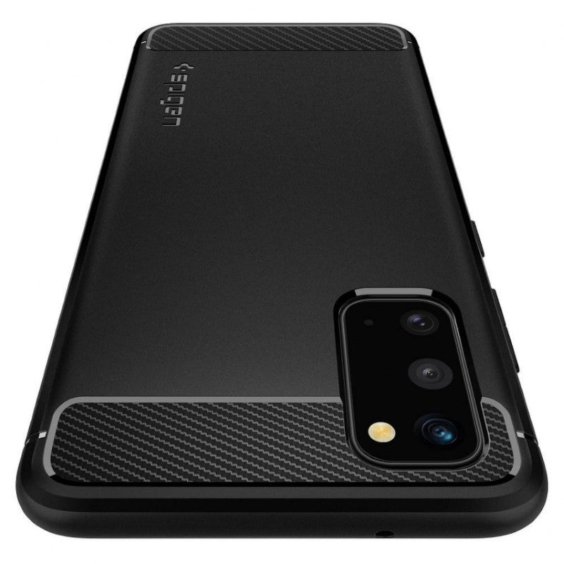 Spigen Rugged Armor Matte Black Case - For Samsung Galaxy S20 - mosaccessories