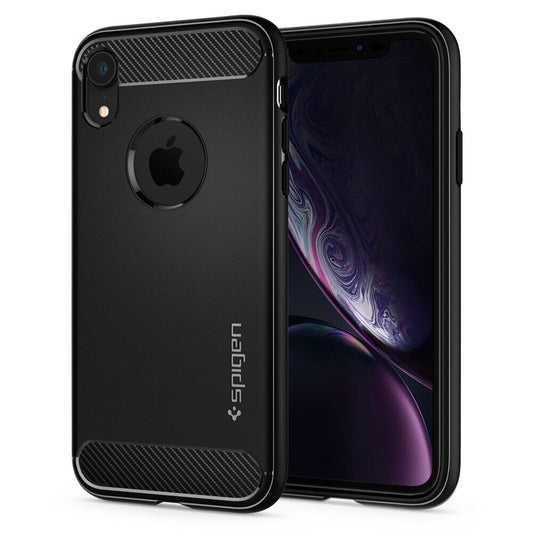 Spigen Rugged Armor Matte Black Case - For iPhone XR