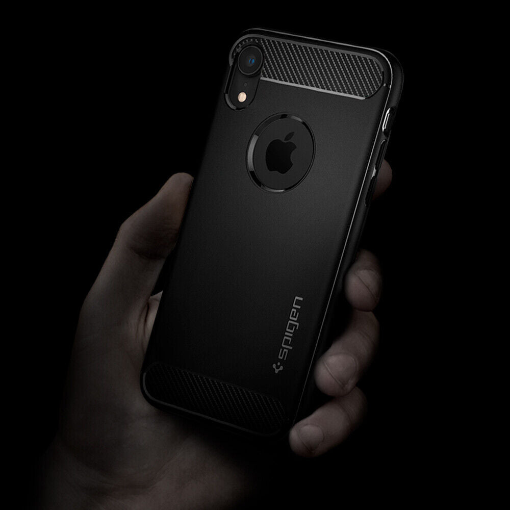 Spigen Rugged Armor Matte Black Case - For iPhone XR