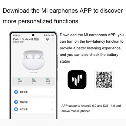 Xiaomi Redmi Buds 4 Vitality Edition Waterproof Wireless Bluetooth Calling Noise Reduction Earphones