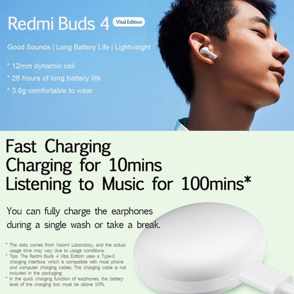 Xiaomi Redmi Buds 4 Vitality Edition Waterproof Wireless Bluetooth Calling Noise Reduction Earphones