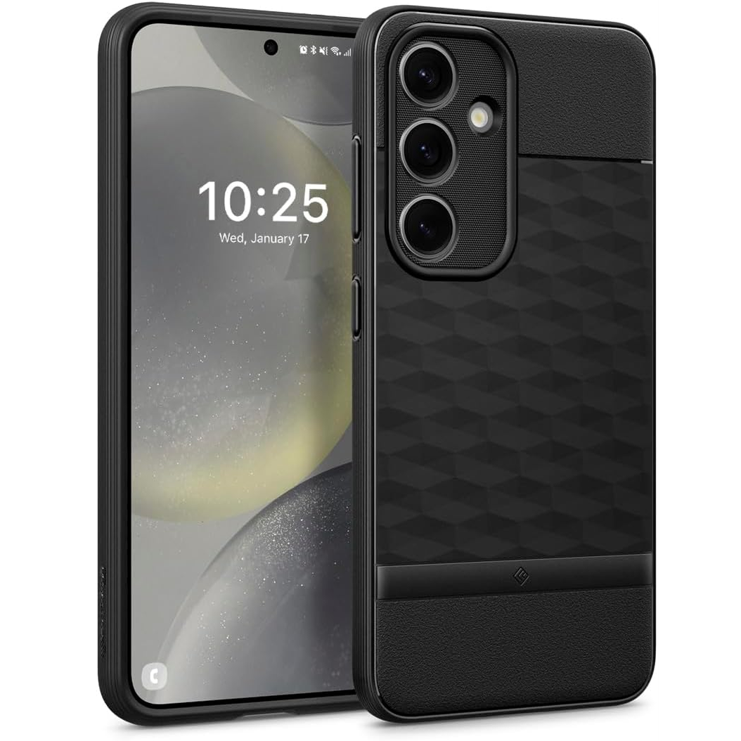 Caseology Parallax Ergonomic 3D Hexa Cube Designed Matte Black Case - For Samsung Galaxy S24