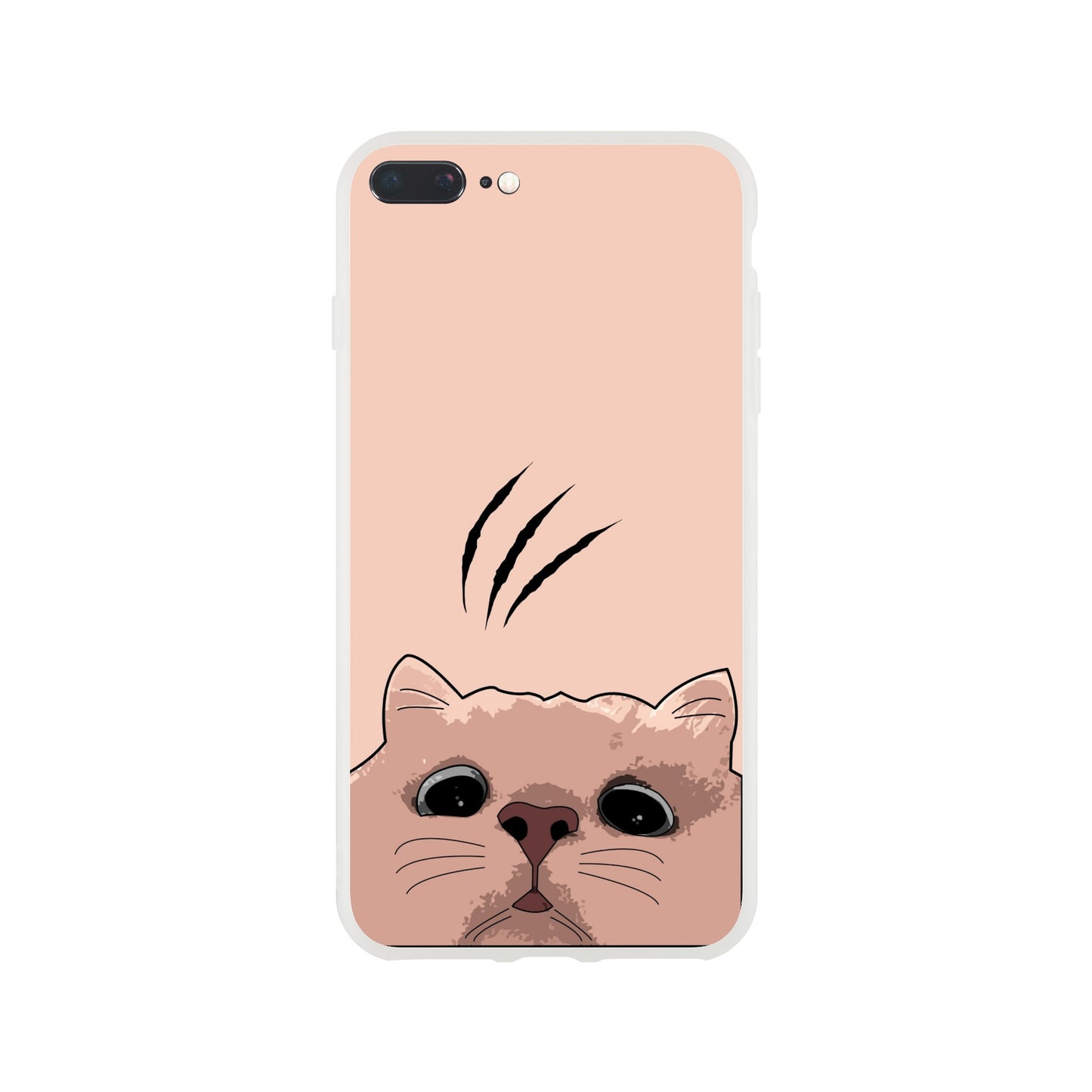 Cat Staring Up Flexi Case Cover - For iPhone 14 / 13 / 12 / 11 / X / 8 / 7 Series