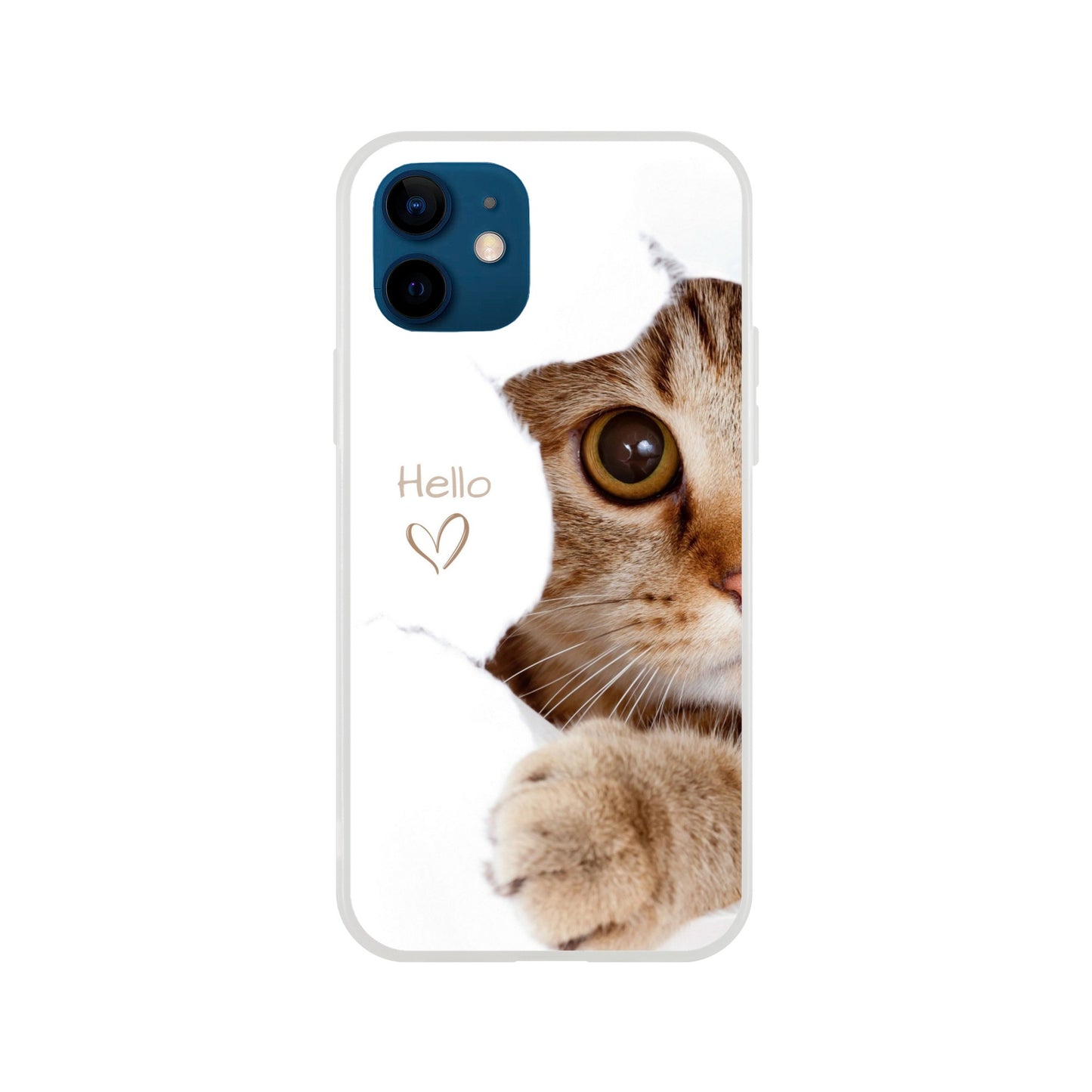 Hello Kitten Flexi Case Cover - For iPhone 14 / 13 / 12 / 11 / X / 8 / 7 Series