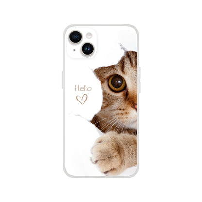 Hello Kitten Flexi Case Cover - For iPhone 14 / 13 / 12 / 11 / X / 8 / 7 Series