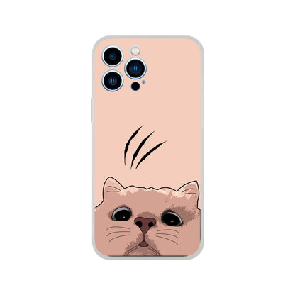 Cat Staring Up Flexi Case Cover - For iPhone 14 / 13 / 12 / 11 / X / 8 / 7 Series