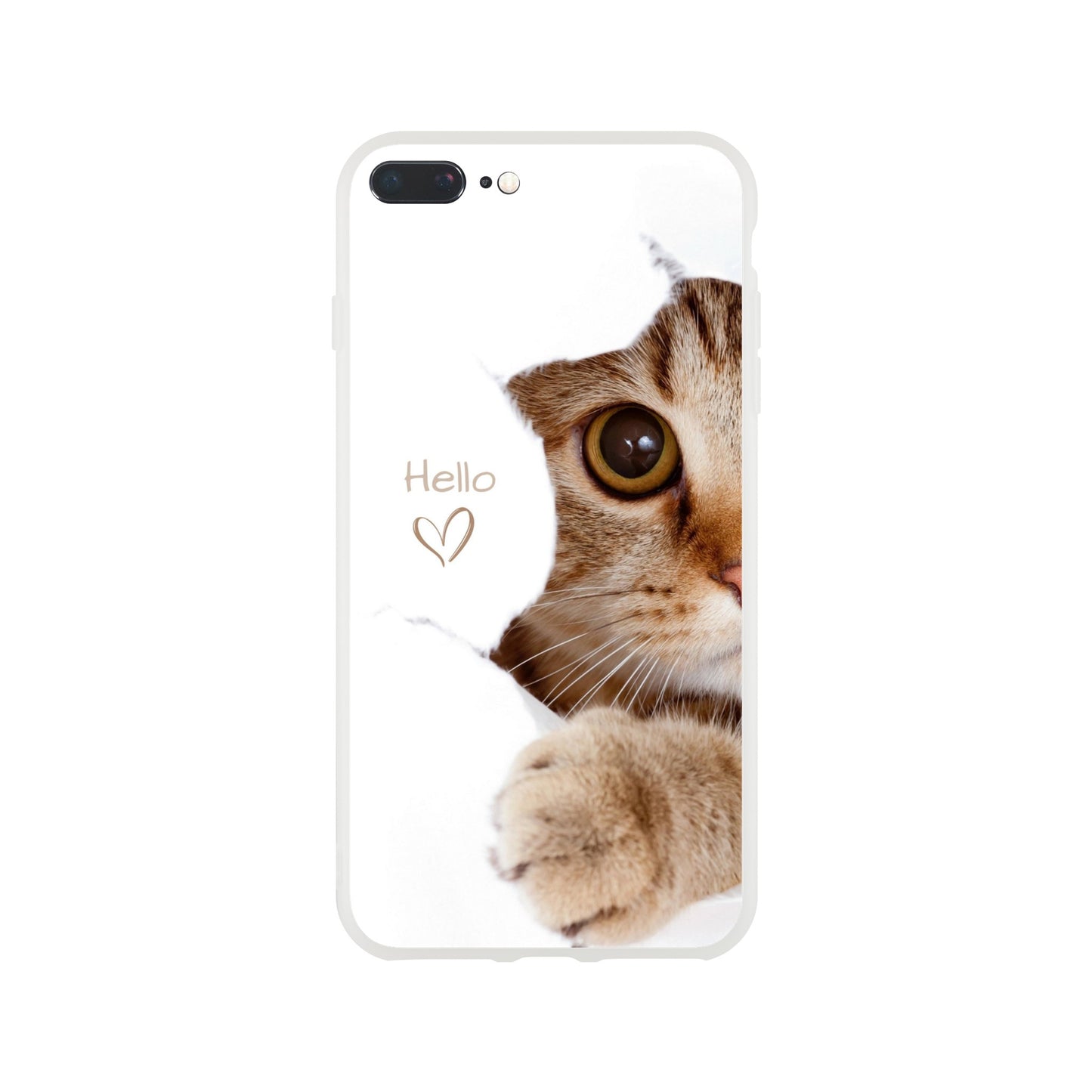 Hello Kitten Flexi Case Cover - For iPhone 14 / 13 / 12 / 11 / X / 8 / 7 Series