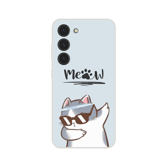 Meow Cat Dab Flexi Case Cover - For Samsung S23 / S22 / S21 / S20 Series