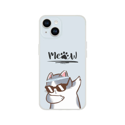 Meow Cat Dab Flexi Case Cover - For iPhone
