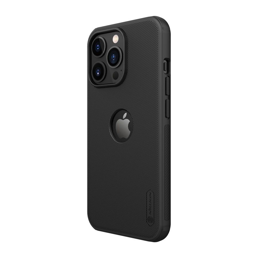 Nillkin Super Frosted Shield Pro Black Case (Logo Cutout) - For iPhone 13 Pro - mosaccessories