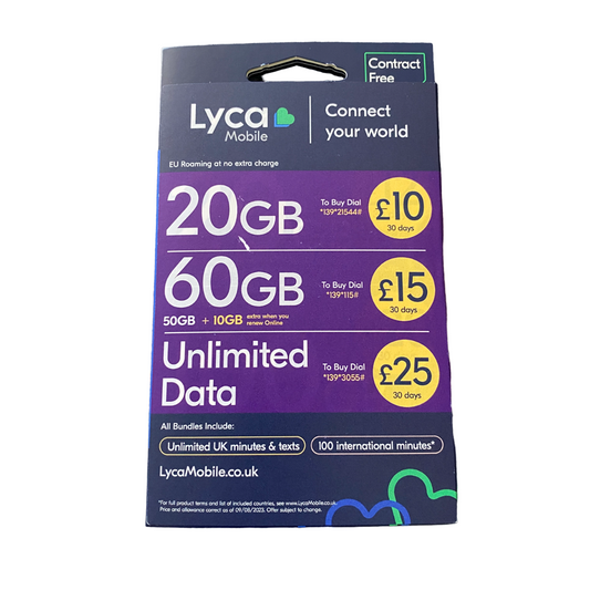 Lyca Pay As You Go Sim Card - mosaccessories.co.uk