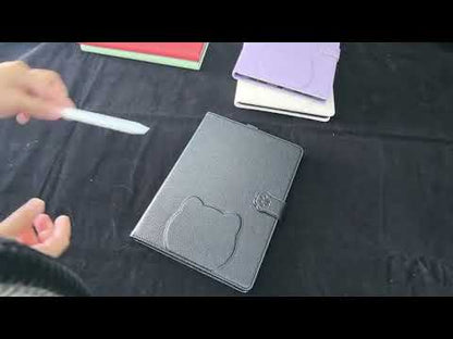Cat Skin-feel Litchi PU Leather Smart Tablet Case - For iPad Air 13 / Mini (2024) / Mini 6 / iPad 10.2