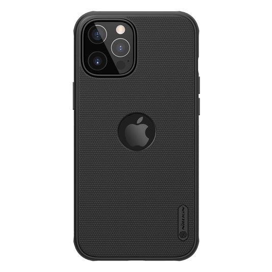 Nillkin Super Frosted Shield Pro Black Case (Logo Cutout) - For iPhone 12 Pro Max - mosaccessories