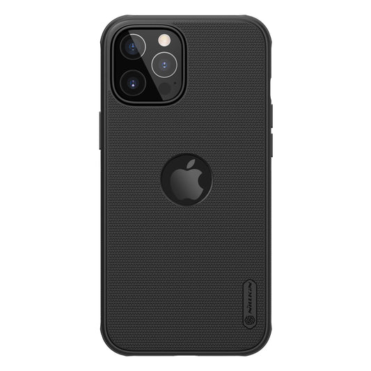 Nillkin Super Frosted Shield Pro Black Case (Logo Cutout) - For iPhone 12/12 Pro - mosaccessories