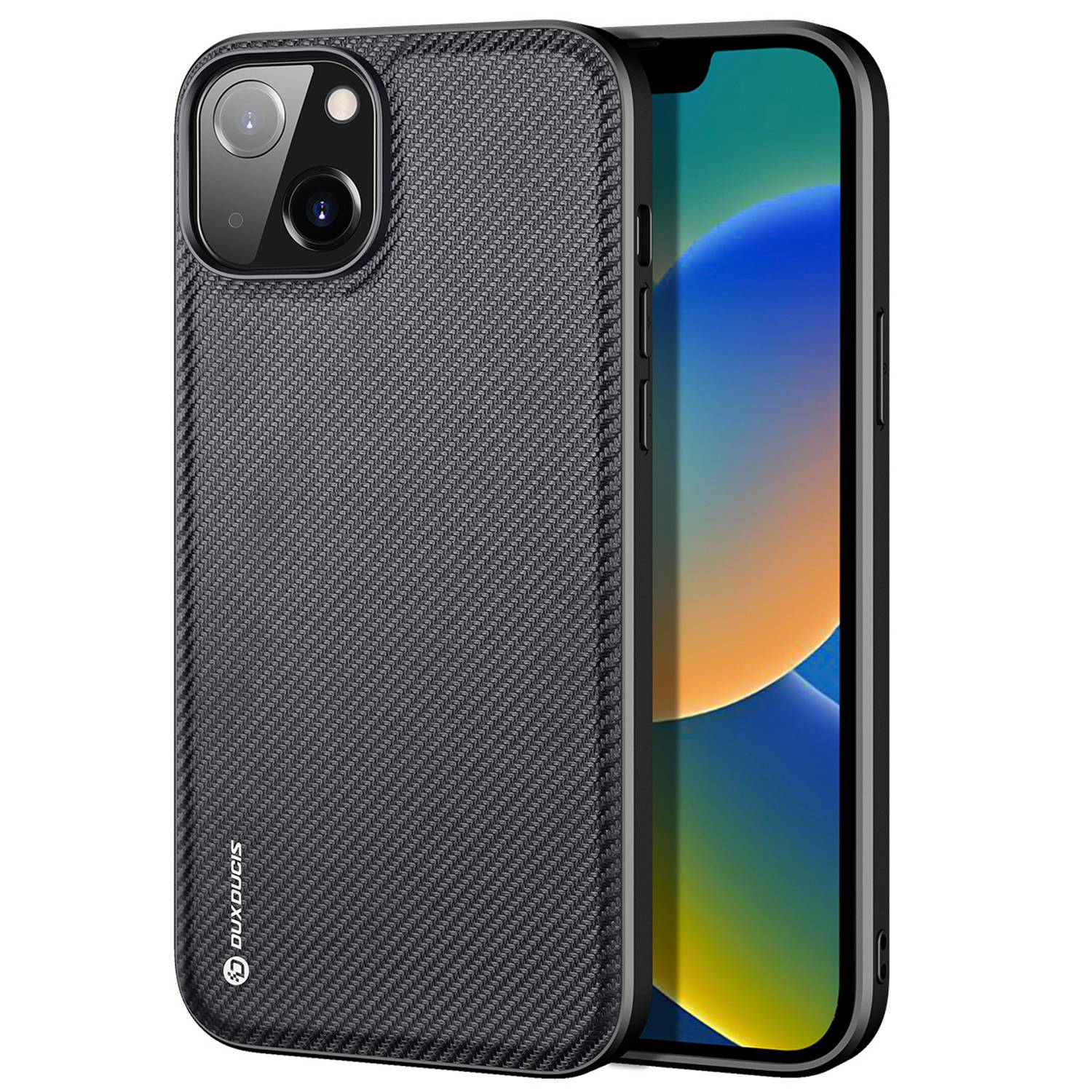Dux Ducis Fino Series PU + TPU Black Case - For iPhone 14 / 13 - mosaccessories