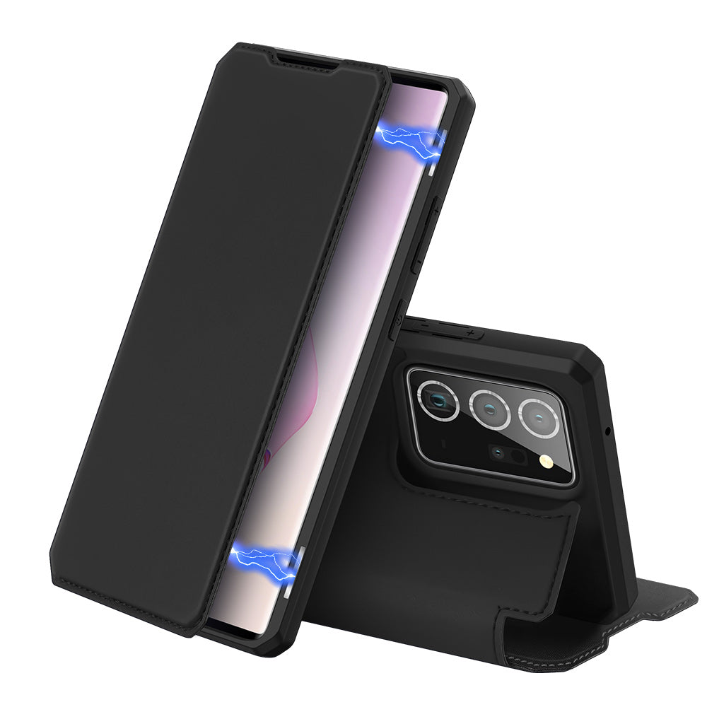 Dux Ducis Skin X Leather Flip Black Case - For Samsung Galaxy Note 20 Ultra - mosaccessories