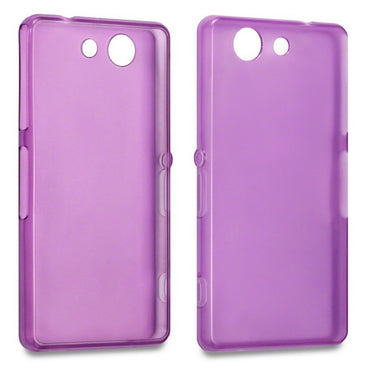 Qubits TPU Gel Purple Case - For Sony Xperia Z3 Compact - mosaccessories