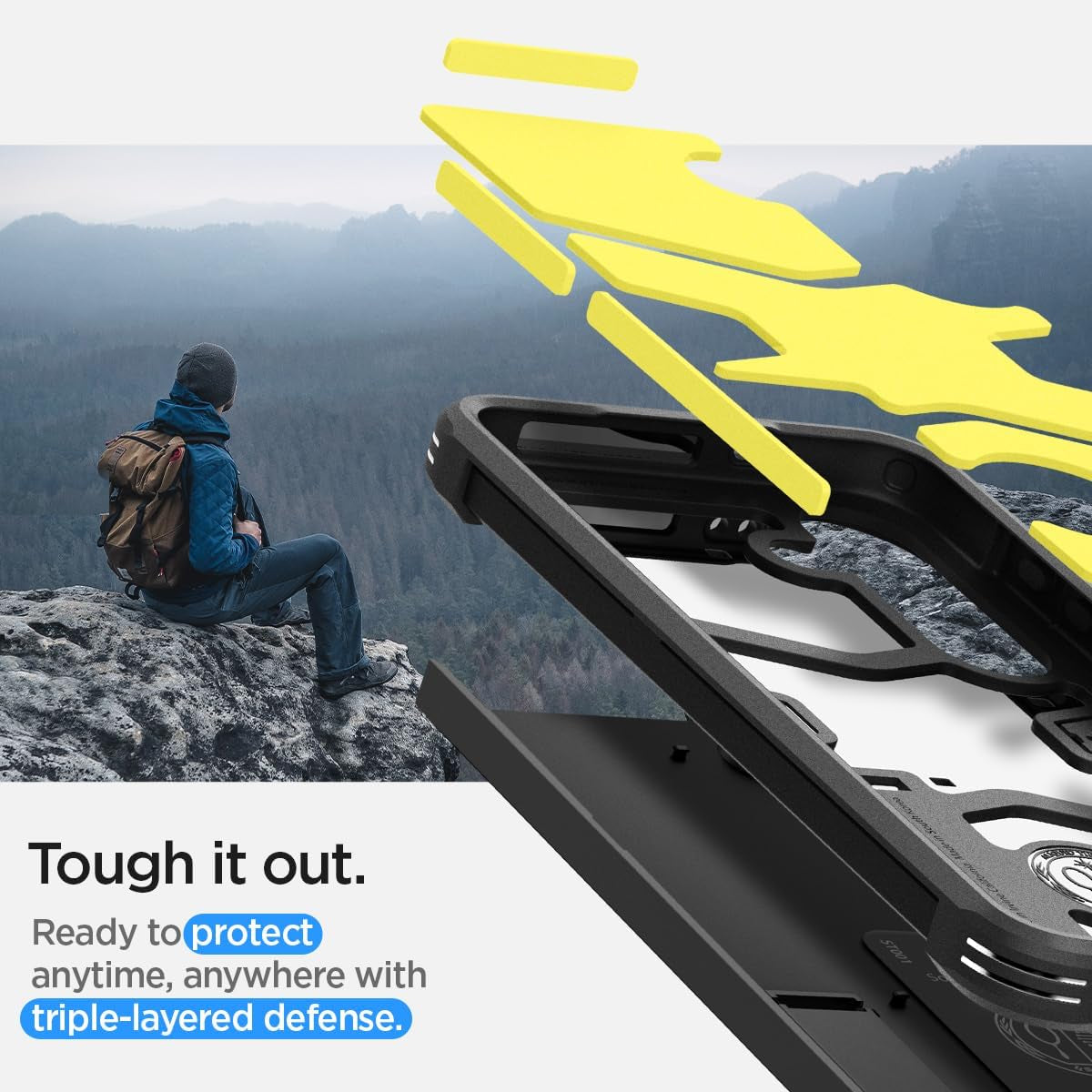 Spigen Tough Armor Black Case - For Samsung Galaxy S24