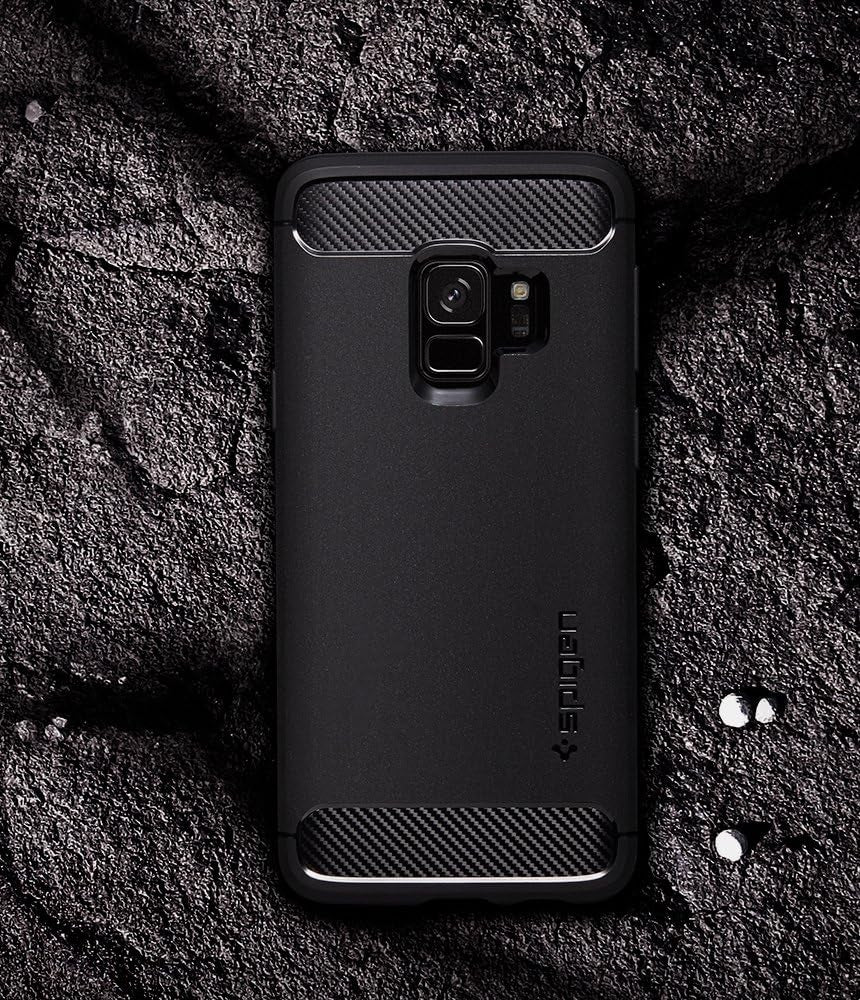 Spigen Rugged Armor Matte Black Case - For Samsung Galaxy S9 - mosaccessories