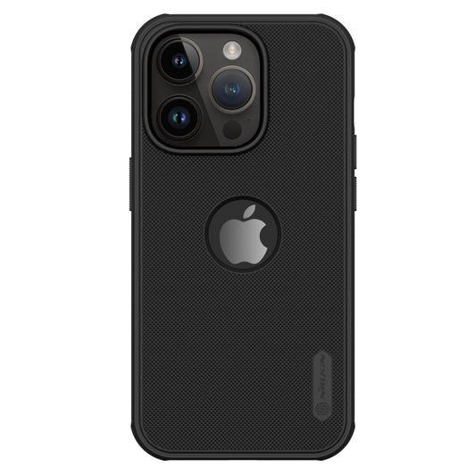 Nillkin Super Frosted Shield Pro Black Case (Logo Cutout) - For iPhone 14 Pro - mosaccessories