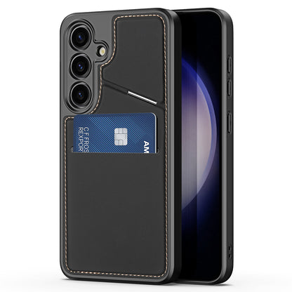 DUX DUCIS Rafi II Series RFID Case Card Holder Kickstand Black Phone Cover - For Samsung Galaxy S24