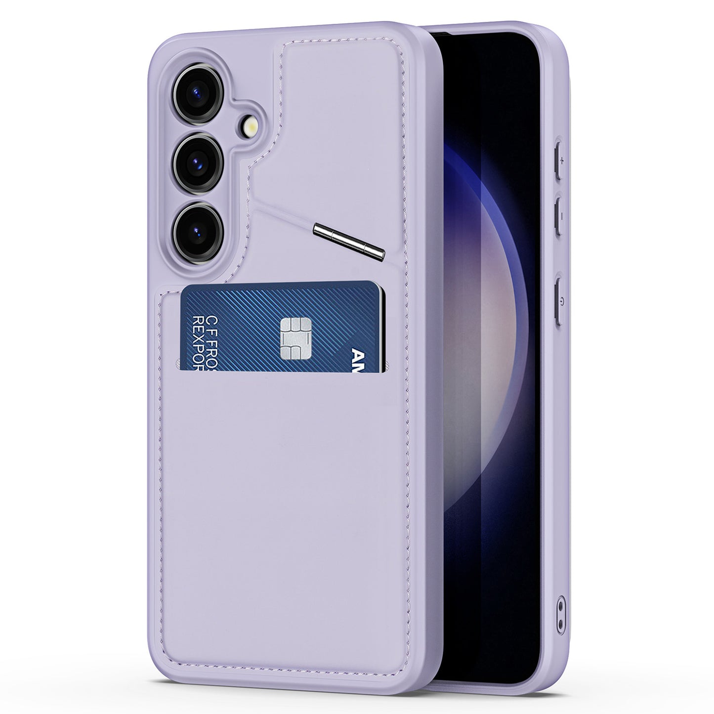 DUX DUCIS Rafi II Series RFID Case Card Holder Kickstand Purple Phone Cover - For Samsung Galaxy S24