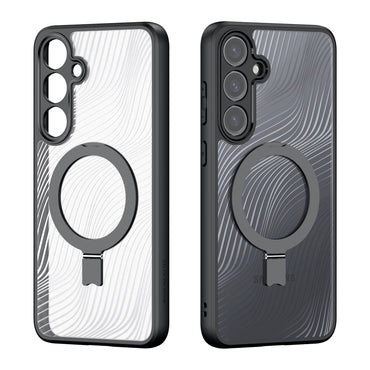 DUX DUCIS Aimo Series Magnetic Case Kickstand Black Phone Cover (REACH Certification) - For Samsung Galaxy S24