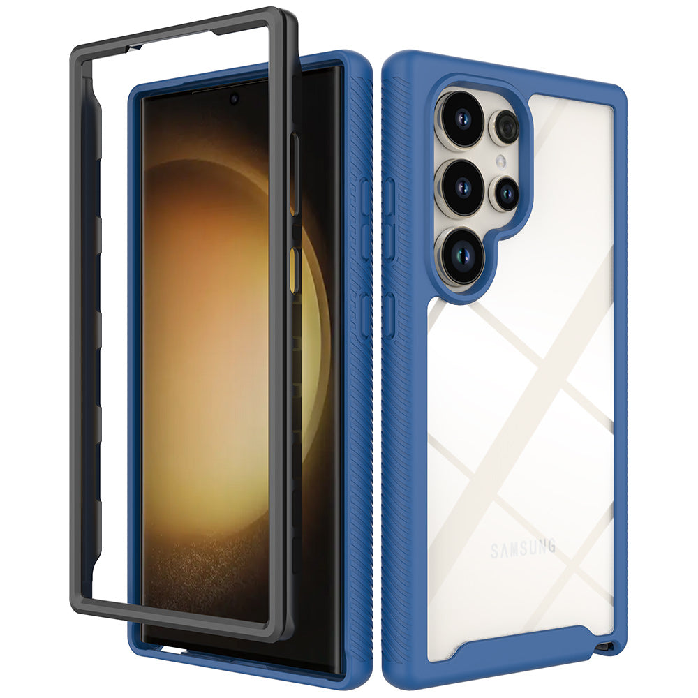 Shock Absorbing PC + TPU Dark Blue Phone Cover - For Samsung Galaxy S24 Ultra