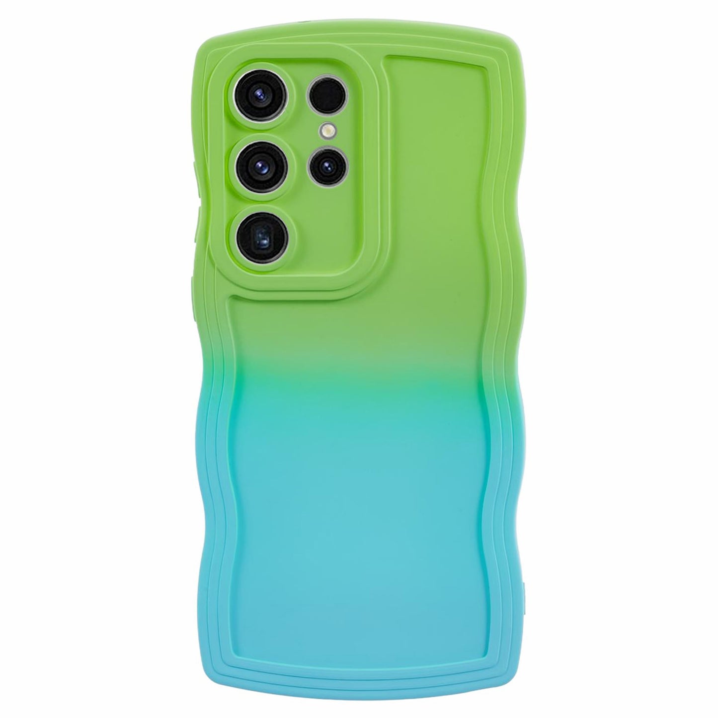 JTW Series Green/Baby Blue Phone Case Gradient Dual Colour TPU Cover - For Samsung Galaxy S24 Ultra