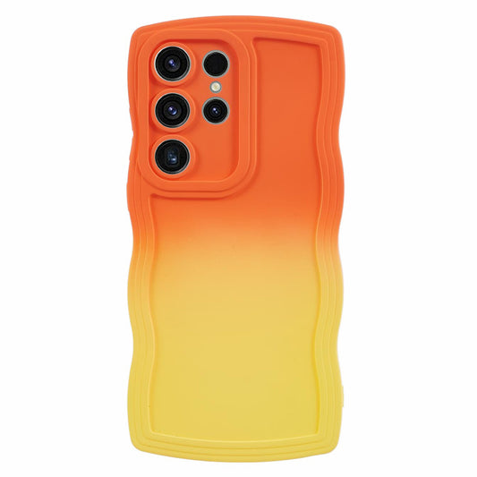 JTW Series Orange/Yellow Phone Case Gradient Dual Colour TPU Cover - For Samsung Galaxy S24 Ultra