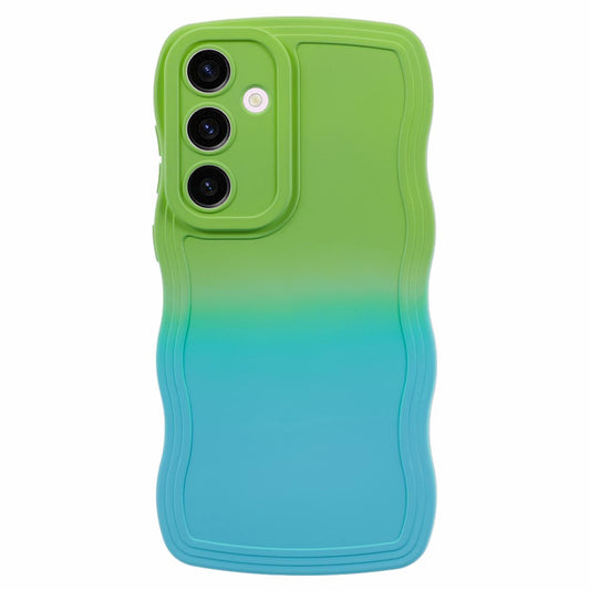 JTW Series Green/Baby Blue Phone Case Gradient Dual Colour TPU Cover - For Samsung Galaxy S24