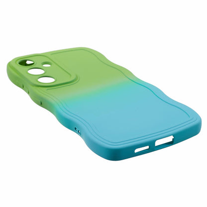 JTW Series Green/Baby Blue Phone Case Gradient Dual Colour TPU Cover - For Samsung Galaxy S24