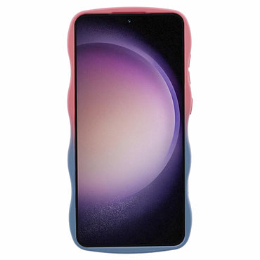 JTW Series Pink/Sky Blue Phone Case Gradient Dual Colour TPU Cover - For Samsung Galaxy S24