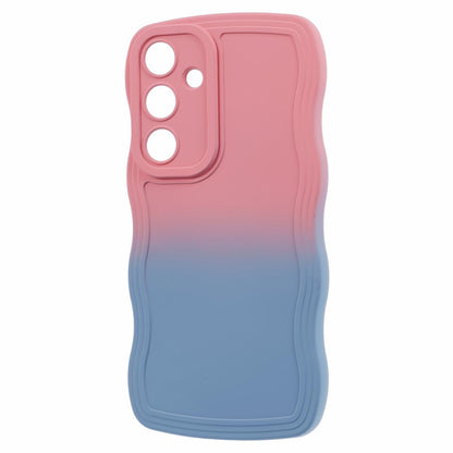 JTW Series Pink/Sky Blue Phone Case Gradient Dual Colour TPU Cover - For Samsung Galaxy S24