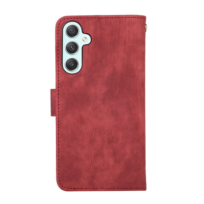Rhombus Leather Case Stand Card Slots Red Phone Cover - For Samsung Galaxy S24