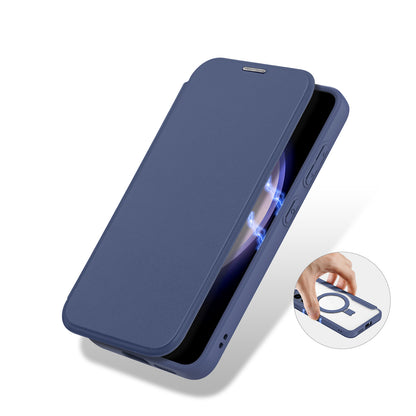 DUX DUCIS Skin X Pro Case RFID Ring Kickstand Blue Cover Compatible with MagSafe - For Samsung Galaxy S24