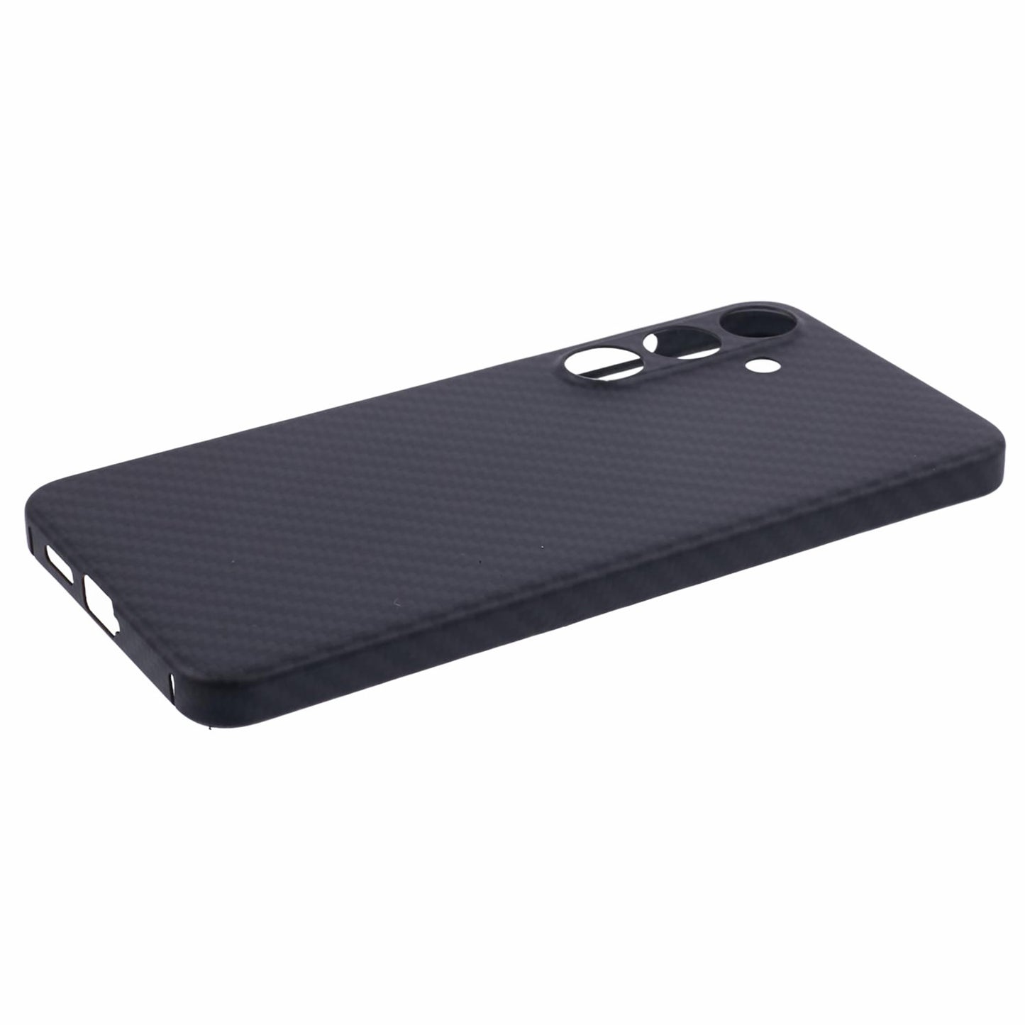 Aramid Fiber Case 1500D Carbon Fiber Texture Anti-Drop Black Phone Cover - For Samsung Galaxy S24+