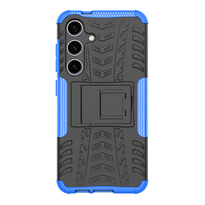 Tyre Pattern Phone Case Kickstand PC + TPU Blue Cover - For Samsung Galaxy S24