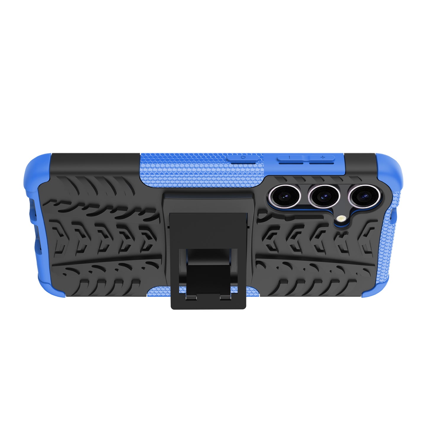 Tyre Pattern Phone Case Kickstand PC + TPU Blue Cover - For Samsung Galaxy S24