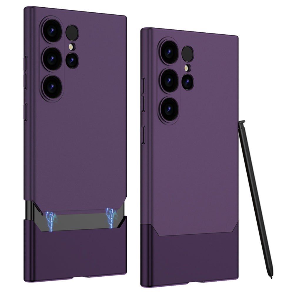 GKK Purple Phone Case Contrast Colour Detachable Magnetic PC Cover - For Samsung Galaxy S24 Ultra