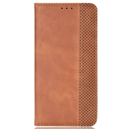 PU Leather Case Flip Phone Wallet Brown Cover - For Samsung Galaxy S24 Ultra