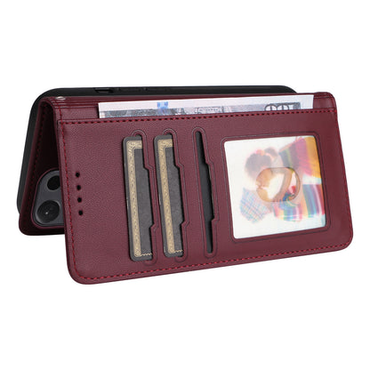 BETOPNICE Leather Case Magnetic Detachable Wine Red Phone Cover - For Samsung Galaxy S24 Ultra