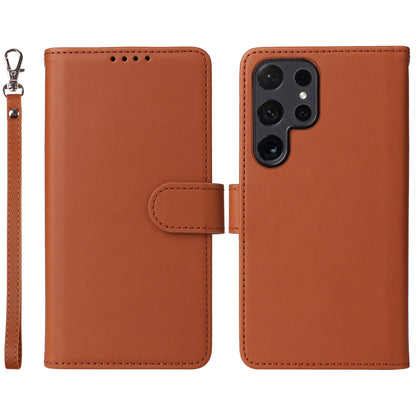 BETOPNICE Leather Case Magnetic Detachable Brown Phone Cover - For Samsung Galaxy S24 Ultra