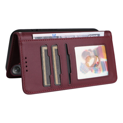 BETOPNICE Leather Case Wallet Detachable 2-in-1 Wine Red Phone Cover - For Samsung Galaxy S24+