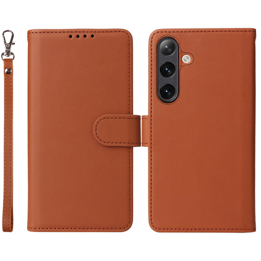BETOPNICE Leather Case Wallet Detachable 2-in-1 Brown Phone Cover - For Samsung Galaxy S24+