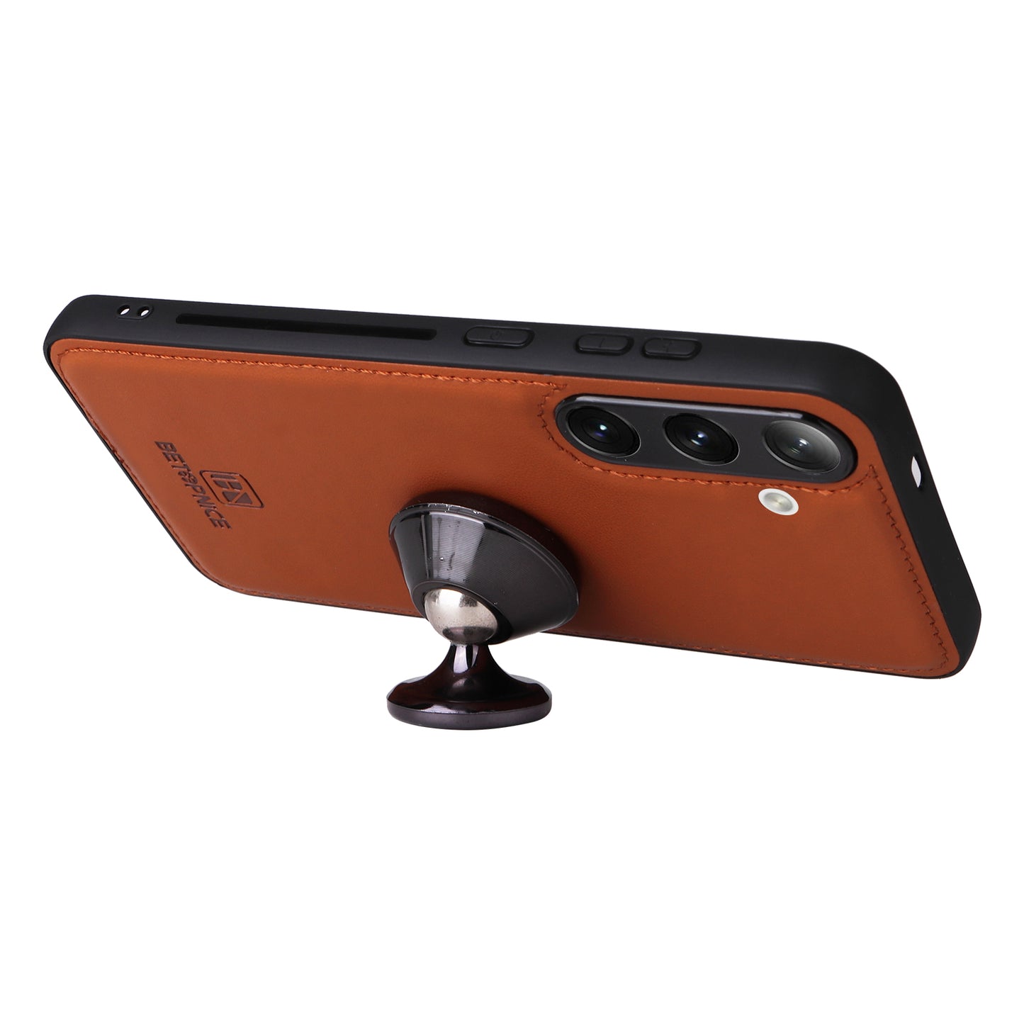 BETOPNICE Leather Case Wallet Detachable 2-in-1 Brown Phone Cover - For Samsung Galaxy S24+