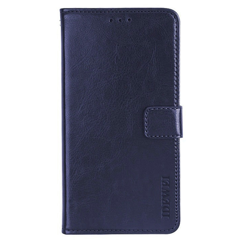 IDEWEI Dark Blue Leather Case Crazy Horse Phone Wallet Stand - For Samsung Galaxy S24