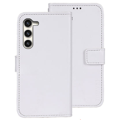 IDEWEI White Leather Case Crazy Horse Phone Wallet Stand - For Samsung Galaxy S24