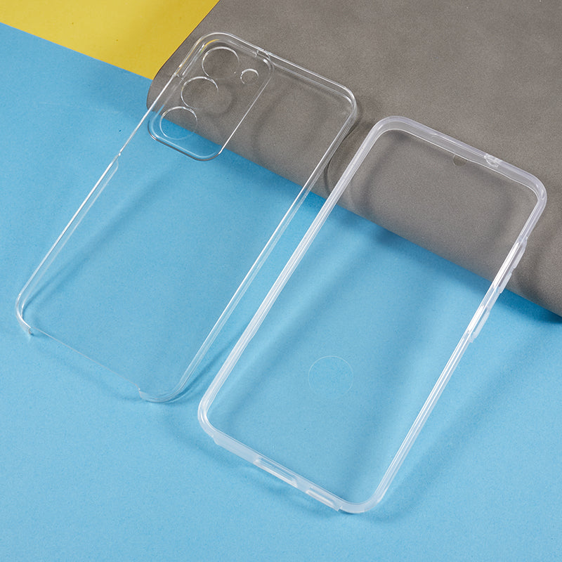 Full-Body Protection Clear Phone Case with Built-in Screen Protector - For Samsung Galaxy S24+